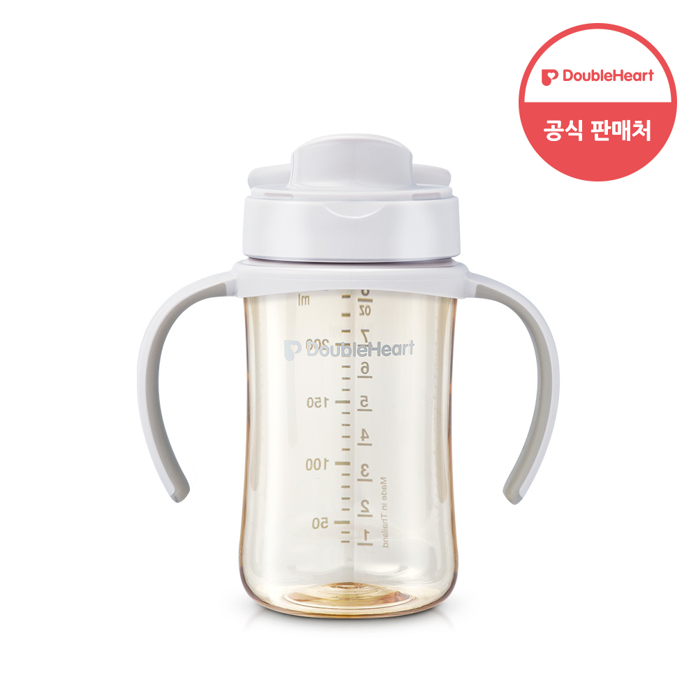 [더블하트] [젖병2개+드링킹헤드+핸들] 모유실감 3세대 PPSU 젖병 240ml 트윈팩